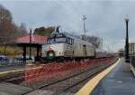 AMTK 90220 Leads 684 at Haverhill Station